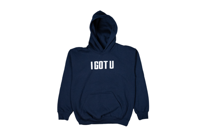 Blue Youth I GOT U® Hoodie White Logo