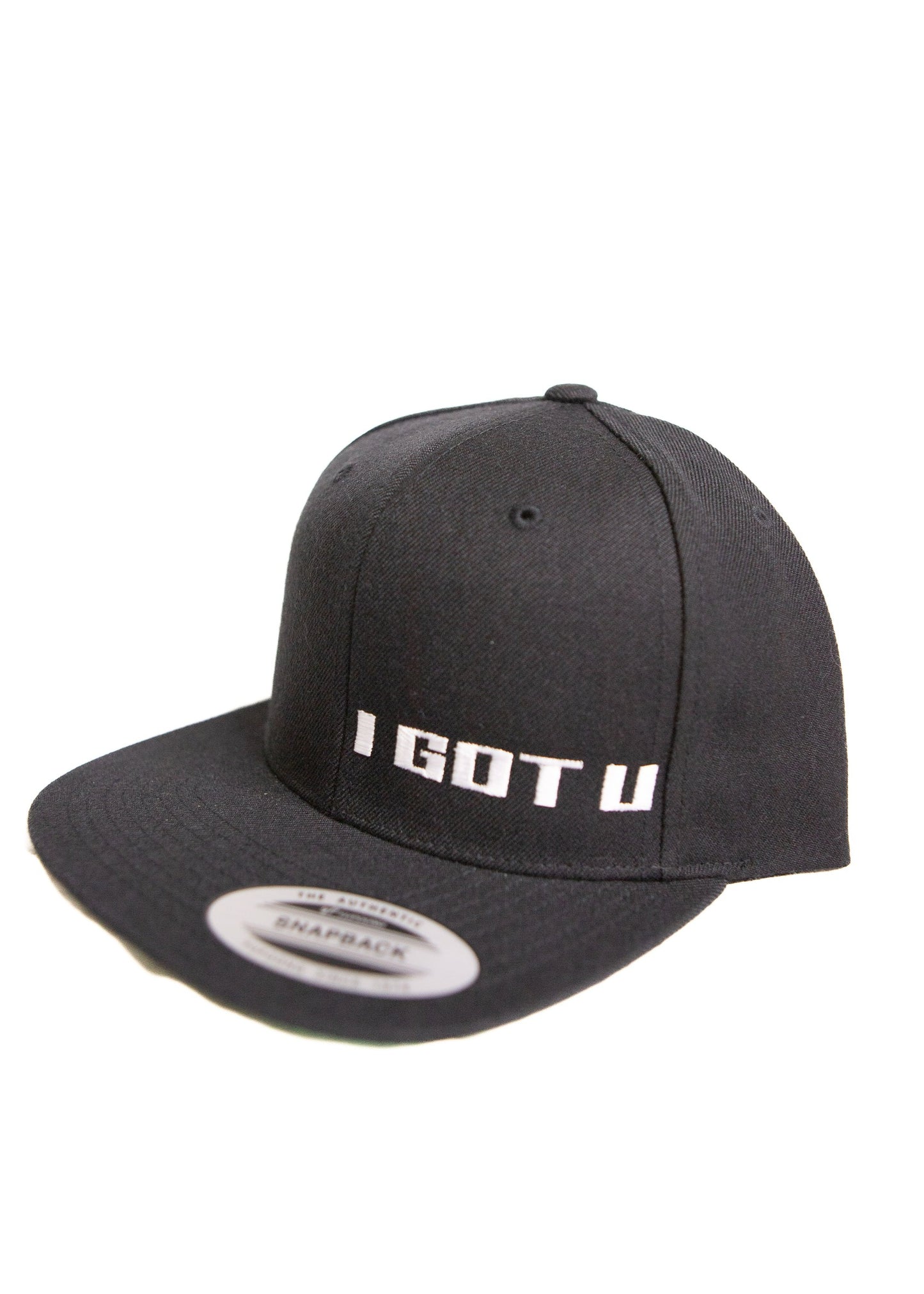 I GOT U® Flat Brim, Snap-Back, Black Hat